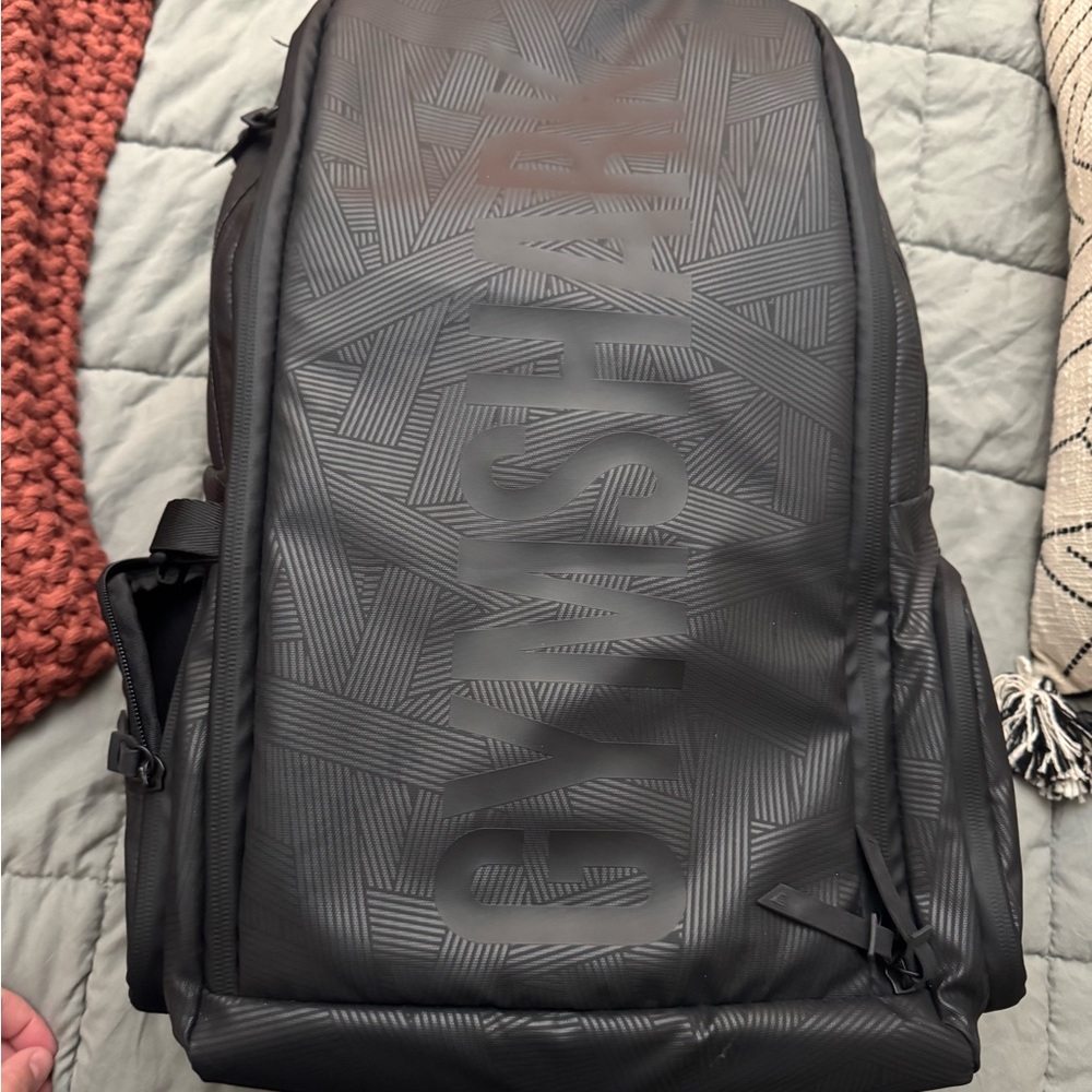 Gymshark Black Minimalist Backpack Sleek Design